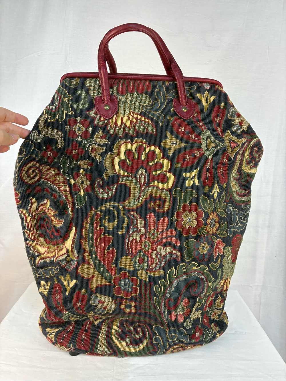 Vintage Extra Large Tapestry Carpet Bag